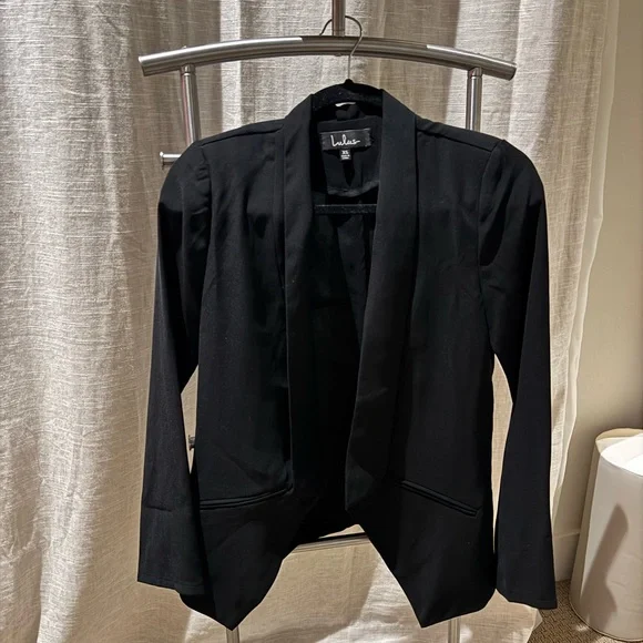 Lulu's Miss Punctuality Black Lightweight Blazer - Picture 4 of 8
